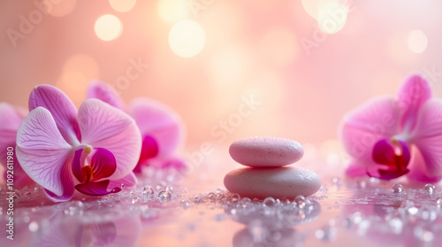 Enjoy a luxurious skincare experience surrounded by delicate orchids and calming stones, perfect for relaxation