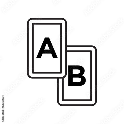 Free Download A B testing icon linear logo isolated - GFXLoad