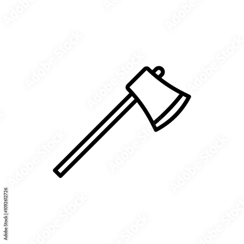 Axe icon linear logo isolated