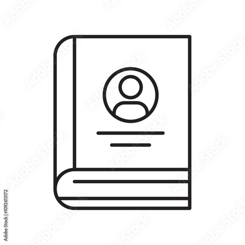 Biography icon linear logo isolated