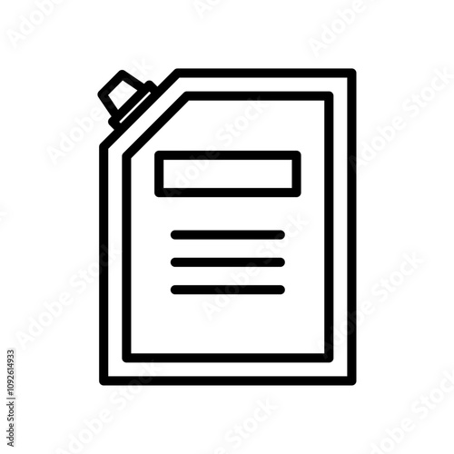 Doy pack pouch icon linear logo isolated