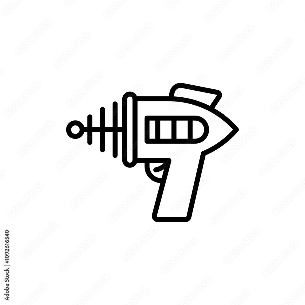 Laser gun icon linear logo isolated Laser gun icon linear logo isolated
