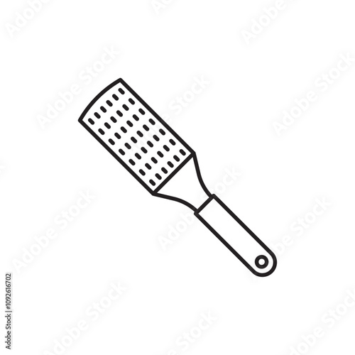 Microplane grater icon linear logo isolated photo