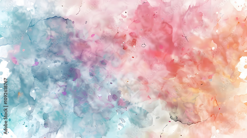 Retro Script Watercolor Background Retro Script Watercolor Background