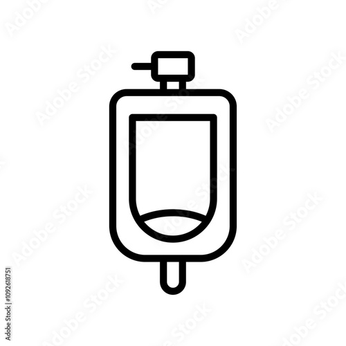 Urinal icon linear logo isolated