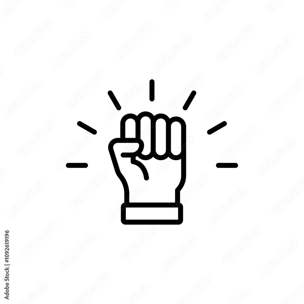 Obraz premium Will power icon linear logo isolated