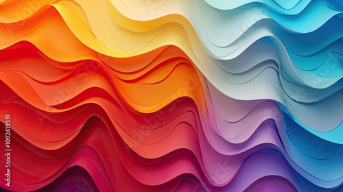 photograph of Colorful abstract background with waves