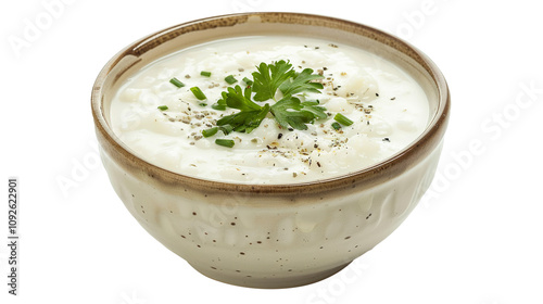 Raita on bowl isolated on transparent background, PNG