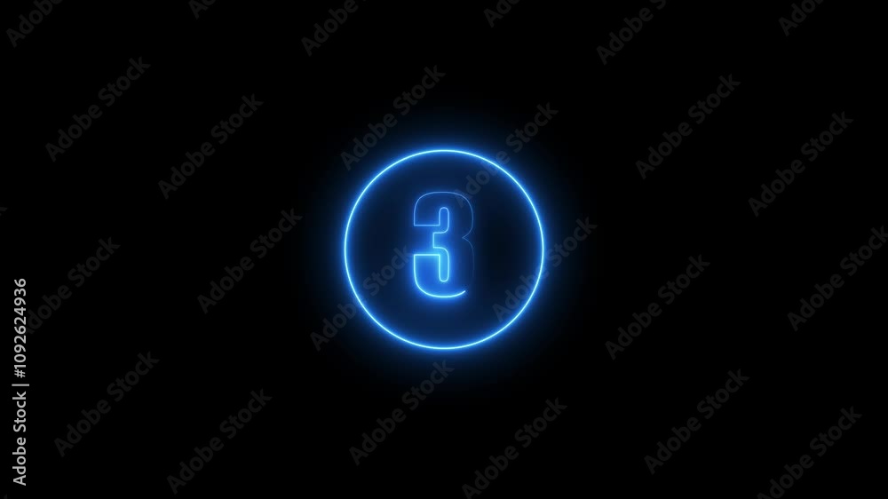 Neon glowing 05 to 0 second countdown animation ,countdown time concept Neon glowing 05 to 0 second countdown animation ,countdown time concept