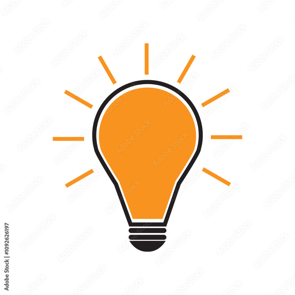 Logo glowing light bulb Logo glowing light bulb