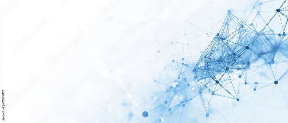 Obraz premium This document provides an abstract presentation of the design principles related to Blue Network for comprehensive analysis and technology in the business context and its various applications