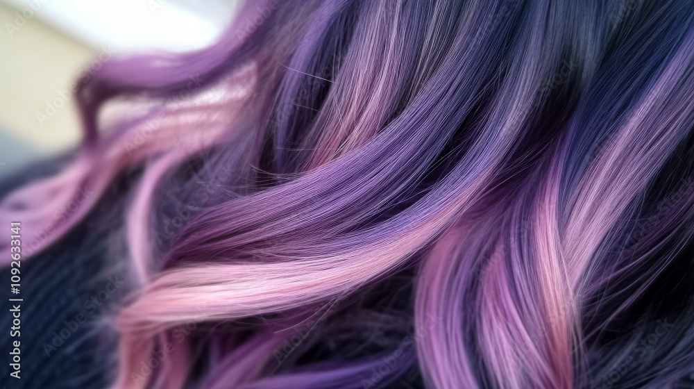 Naklejka premium vibrant purple and pink ombre hair ideas for a stunning look