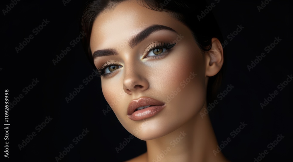 Glamorous woman with striking makeup Glamorous woman with striking makeup