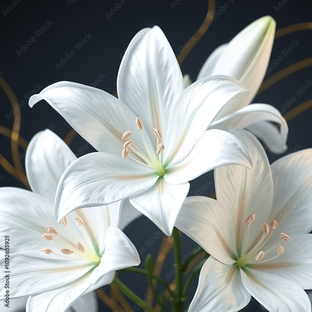 Fototapeta premium multicolored large bright flower on a dark background