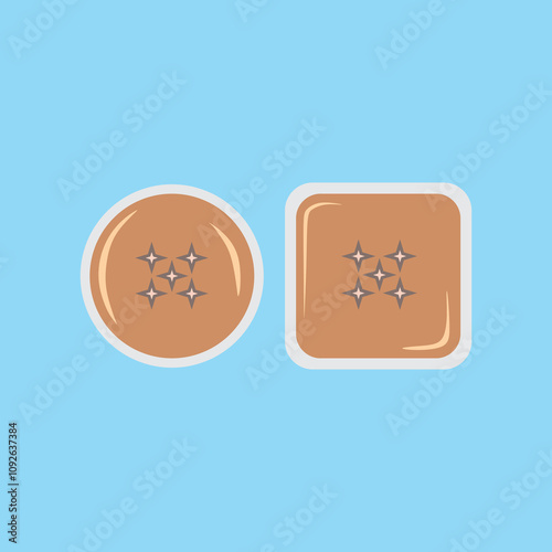 Simply cookie chocolate cookies vector art