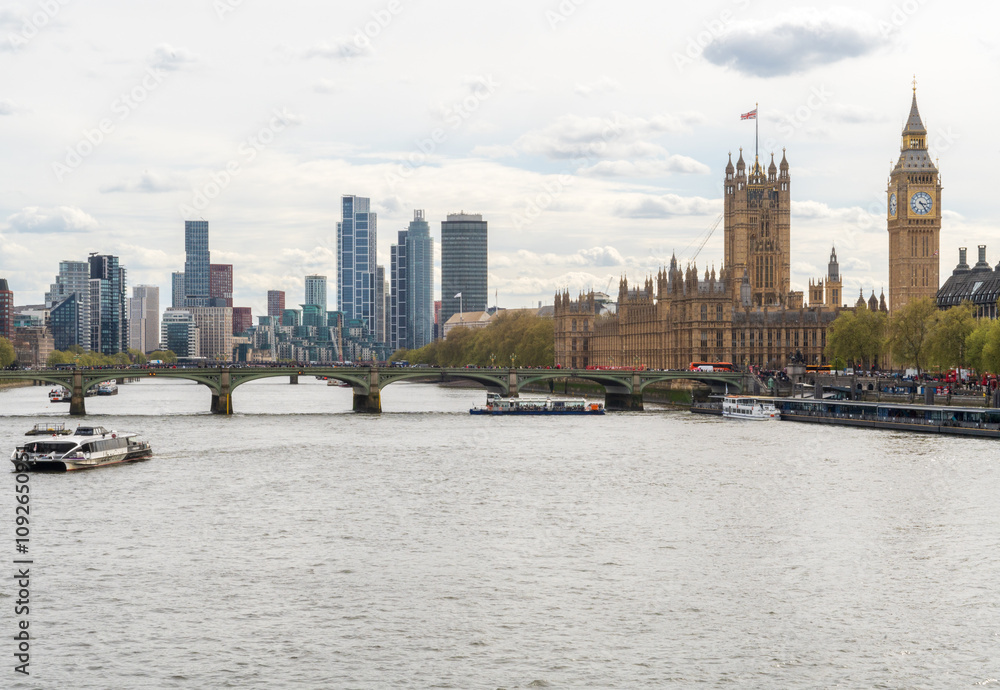 Obraz premium The Great Clock, or Big Ben, Great Bell of the Great Clock of Westminster, London, UK