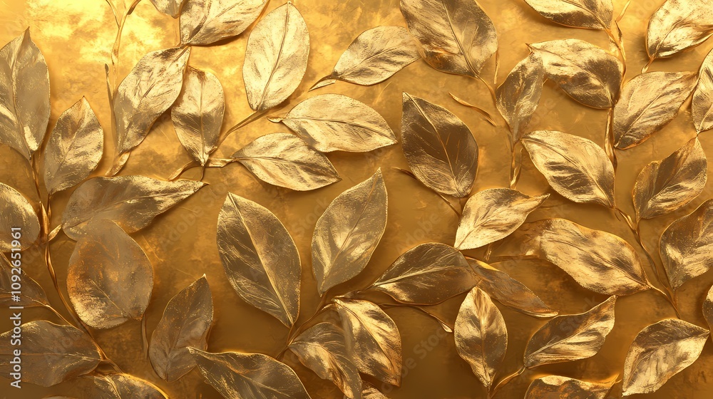 digital technology gold leaf texture poster background digital technology gold leaf texture poster background