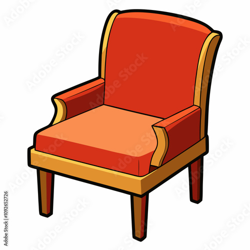 red leather armchair