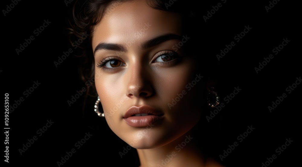 Beautiful young woman with captivating eyes Beautiful young woman with captivating eyes