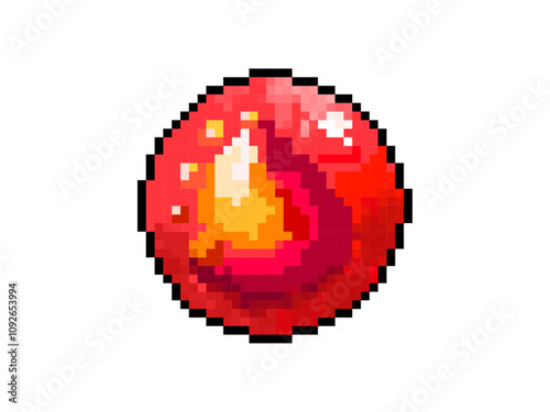 ゲームで使う火の属性のエネルギーの魔石