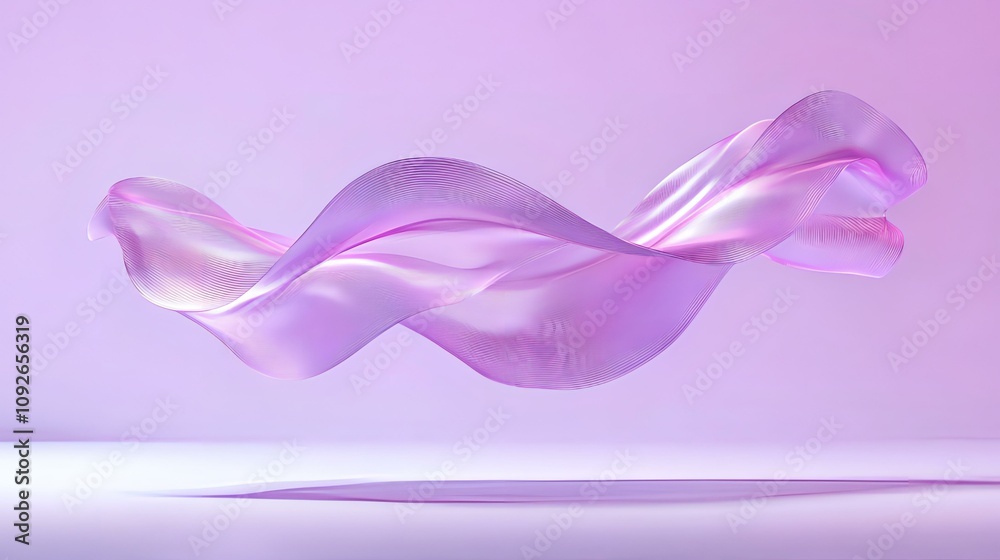 Abstract Purple Fabric Flowing in the Air Abstract Purple Fabric Flowing in the Air