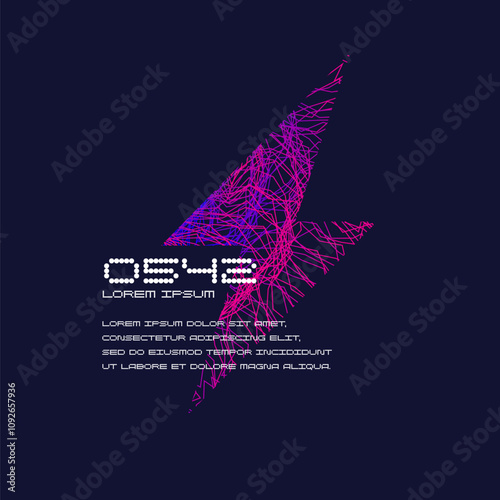 The energy designation icon. The picture represents electricity, voltage. Vector illustration in a simple style. Icon of lightning, thunder.