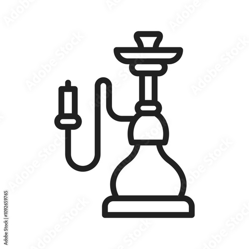 Hookah Icon vector image. Suitable for use on web apps, mobile apps, and print media