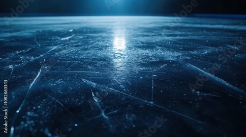 dark blue ice texture, smooth and glossy, hockey arena surface, seamless background, cold lighting, winter sports atmosphere, subtle texture