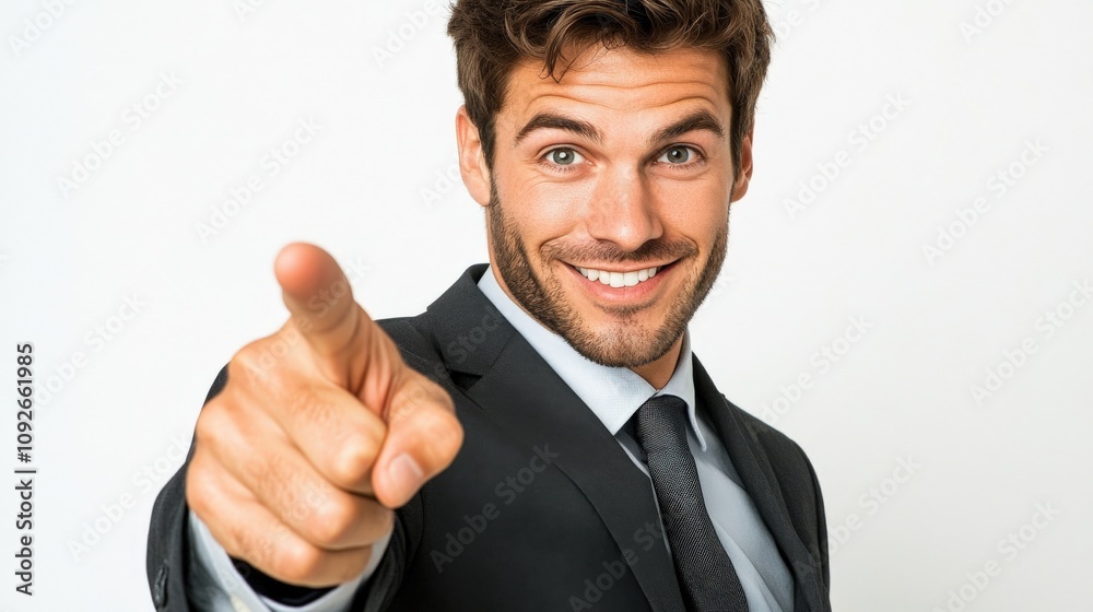 Bad Credit? We Can Help! Business Man Pointing with Loan and Credit Repair Assistance Bad Credit? We Can Help! Business Man Pointing with Loan and Credit Repair Assistance