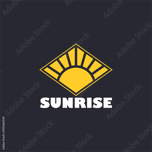 sun vector logo design to describe summer