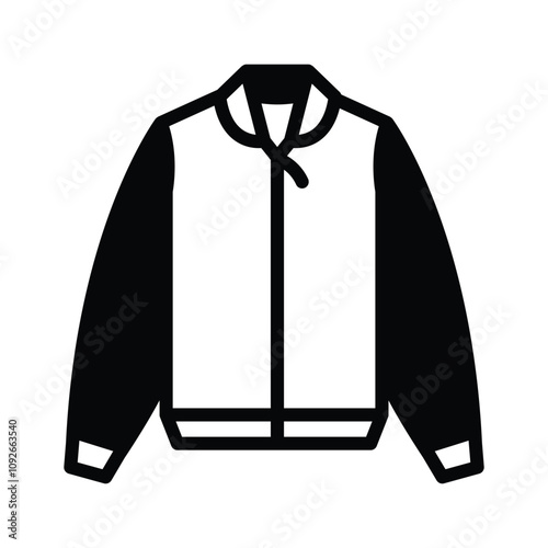 Casual bomber jacket with zipper front and ribbed cuffs