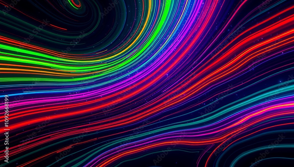 Vibrant neon streaks weave a mesmerizing cosmic tapestry Vibrant neon streaks weave a mesmerizing cosmic tapestry