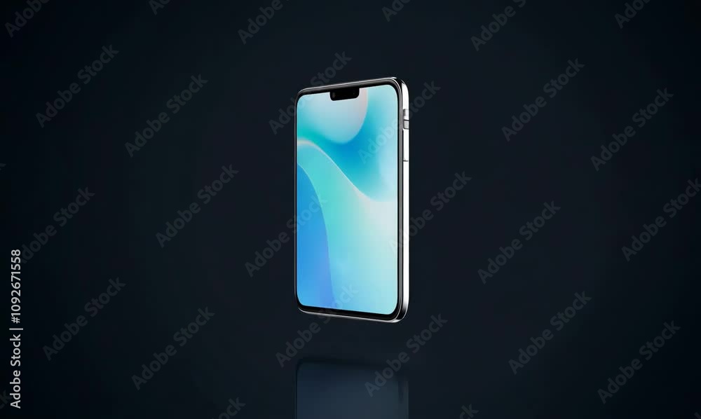 visually stunning phone rotation animation in black void visually stunning phone rotation animation in black void