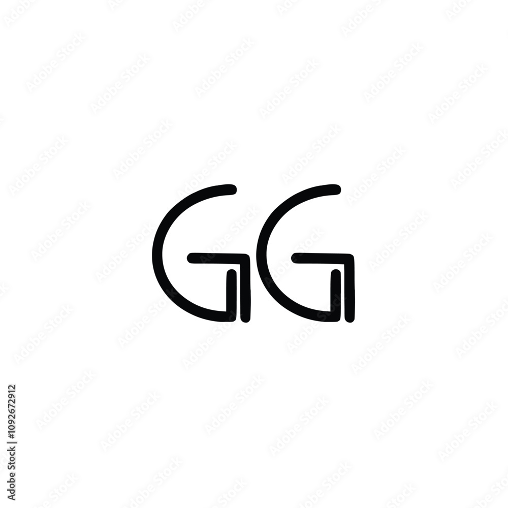 GG monogram logo design letter text name symbol monochrome logotype alphabet character simple logo GG monogram logo design letter text name symbol monochrome logotype alphabet character simple logo
