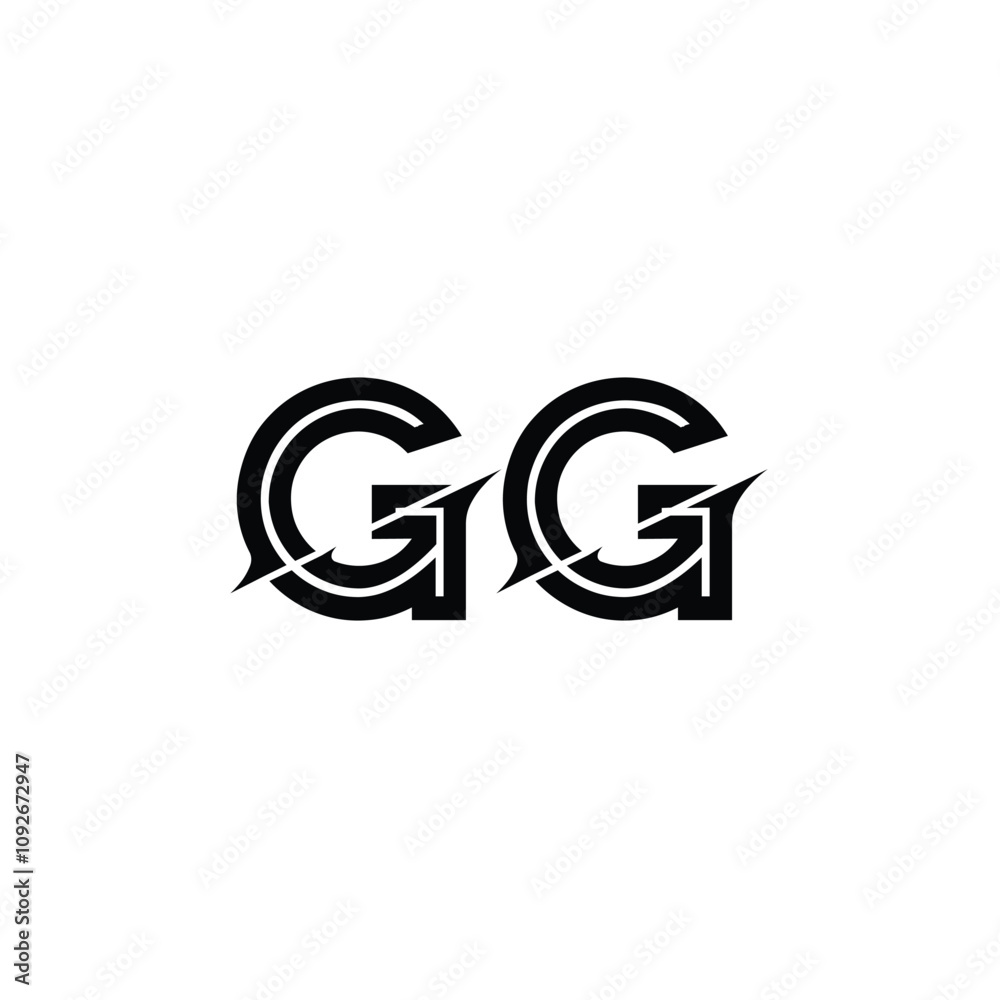 GG monogram logo design letter text name symbol monochrome logotype alphabet character simple logo GG monogram logo design letter text name symbol monochrome logotype alphabet character simple logo