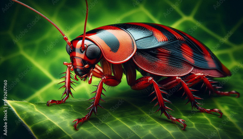 Naklejka premium red cockroach