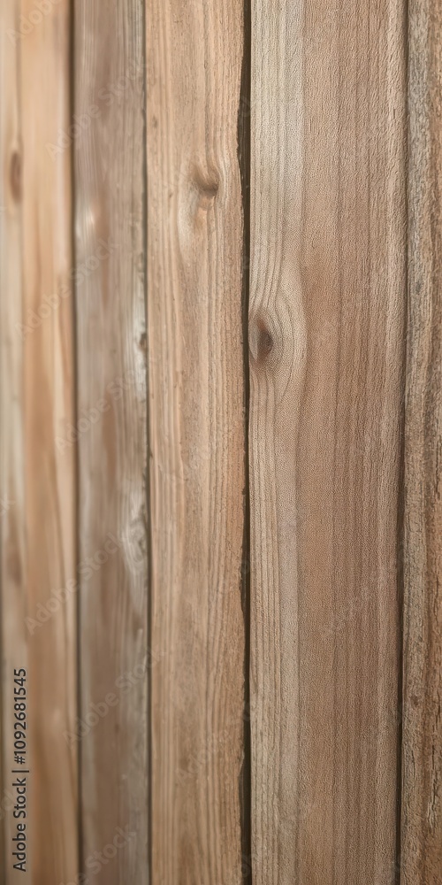 Obraz premium Close-up shot of a weathered wooden fence with a rich, warm texture tone, weathered