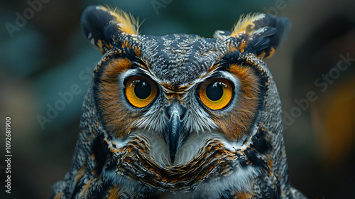 South American Great Horned Owl Bubo virginianus photo