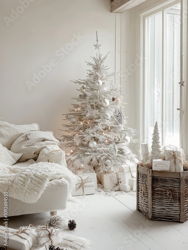 White Christmas Tree Decora...