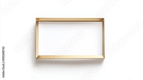 Elegant Gold Rectangle Frame - Modern Minimalist Design for Wall Decor