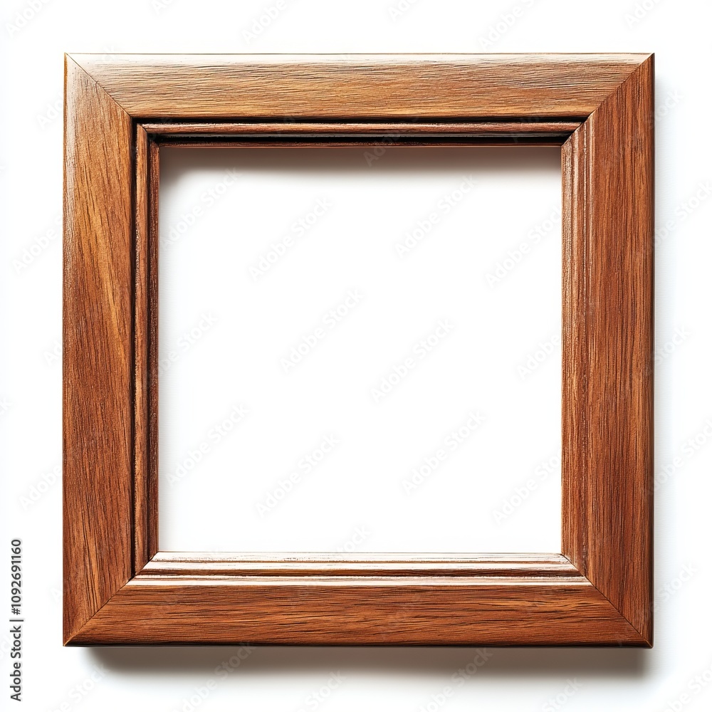 A Stunning Empty Wooden Picture Frame, Perfect for Your Artwork or Photos