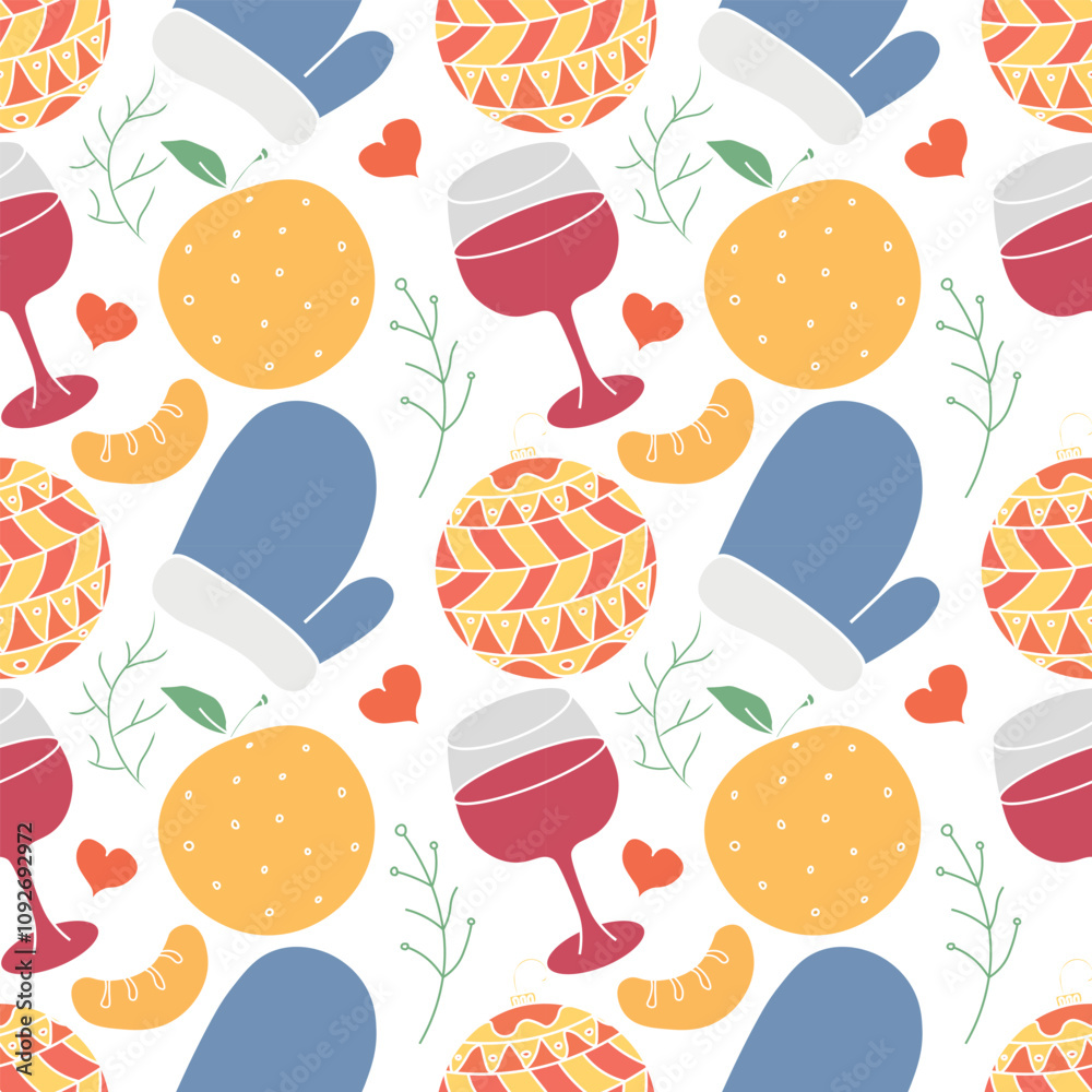 Seamless christmas pattern. New year background Seamless christmas pattern. New year background