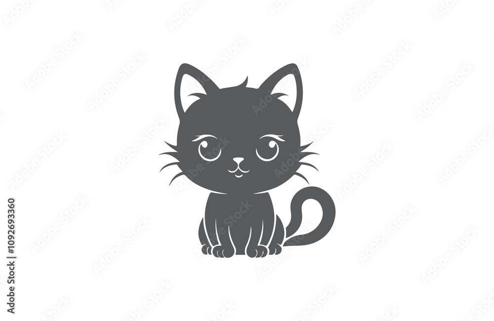 cat silhouette vector outline illustration logo design cat silhouette vector outline illustration logo design