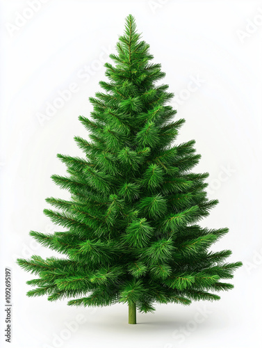 christmas tree isolated on white