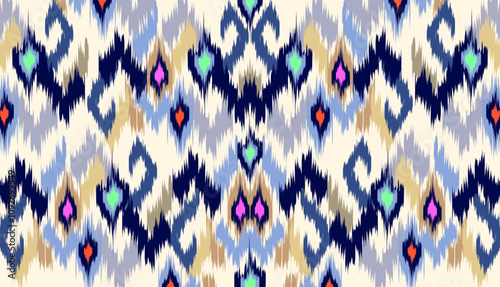 geometric ethnic vintage texture vector art design. textile fashion pattern line ikat seamless pattern and batik fabric texture asian background wallpaper geometry indian. Ethnic abstract ikat art .