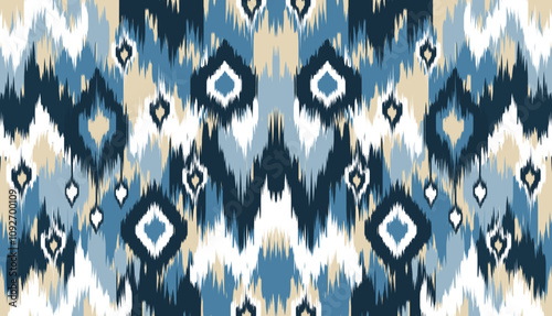 geometric ethnic vintage texture vector art design. textile fashion pattern line ikat seamless pattern and batik fabric texture asian background wallpaper geometry indian. Ethnic abstract ikat art .