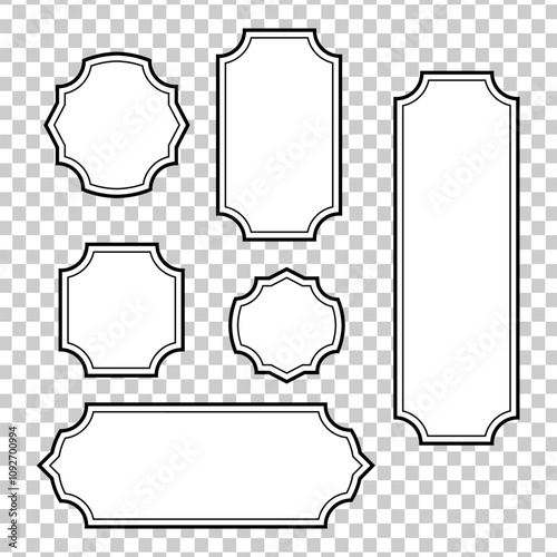 Wallpaper Mural vintage vector frame in transparent background Torontodigital.ca