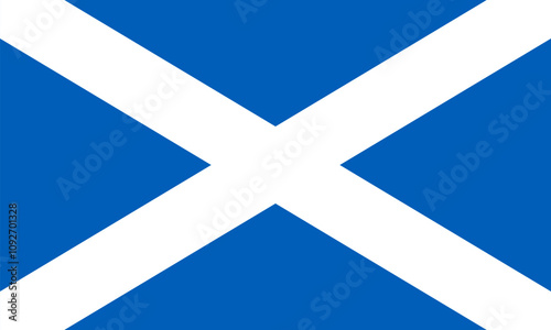 Official national flag of Scotland. Proportion 3:5. Correct colors. Vector illustration