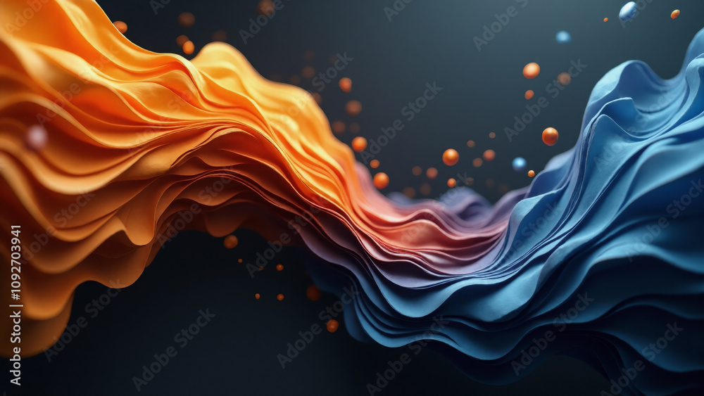 Abstract orange and blue background. Generative ai. Abstract orange and blue background. Generative ai.