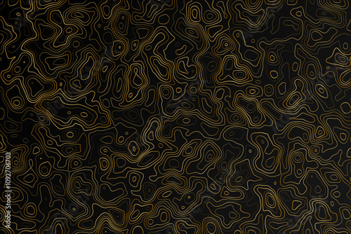 Abstract luxury golden background. Golden topographic contour background.